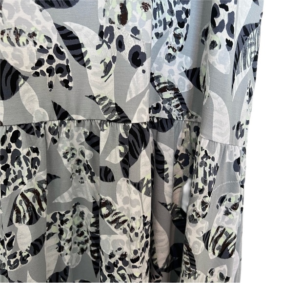 NWT LOGO by Lori Goldstein Sadie Stretch Jersey Short Sleeve Midi Dress Large - Picture 6 of 9